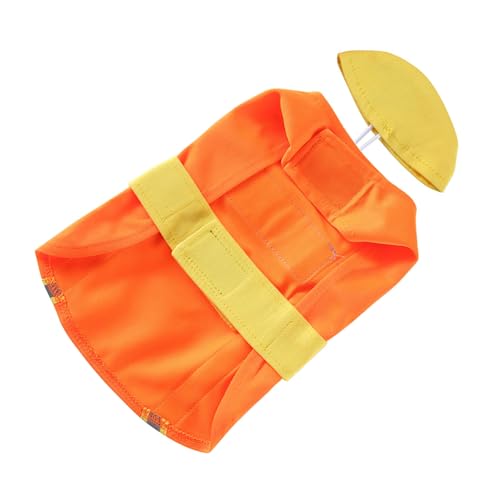 Disfraz para perro Ingeniero naranja XL poliéster