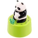 GARVALON Mechanischer Küchentimer Panda Cartoon Kurzzeitwecker Visual Timer für Kochen Backen Küche Haushalt Grün