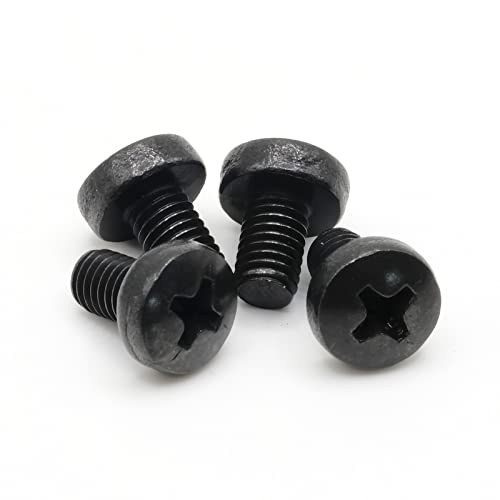 Replacementscrews Rear License Plate Screws Compatible With Tesla Model 3 (M3) - Stainless Steel - Black Oxide - Medium Length (Pack Of 4) #TOP4