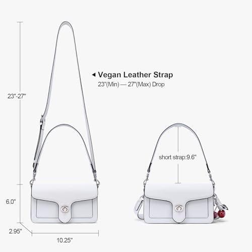 Purses for Women Trendy Crossbody Bags Leather Designer Handbags Travel Shoulder Cherry Bags Charm with 2 Straps 6