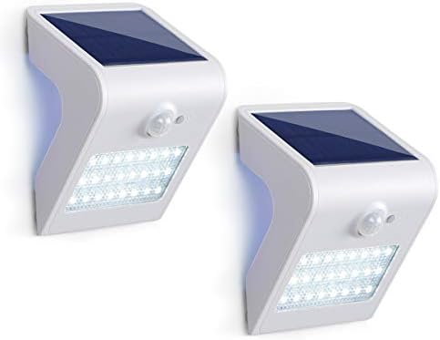 Aikars Solar Outdoor Lights Waterproof,28 LED Wireless Solar Sensor Wall Lights,Security Area Night Lights for Patio Wall,Back Yard,Garden,Fence (2 Pack)