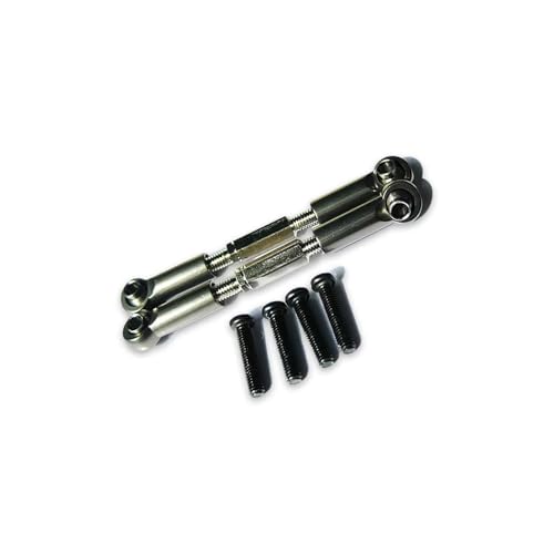 Steering Linkage Rod for Hobbico for Dromida 1/18 rc Cars Aluminum Alloy Front Rear Servo Link Upgrade Parts Enhanced Control and Stability(Gray)
