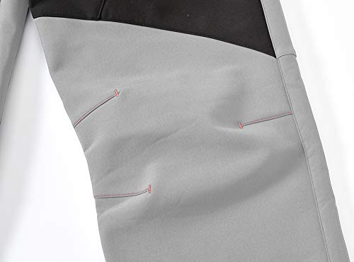 Ysento Men's Winter Fleece Cargo Pants Waterproof Insulated Skiing Snowboarding Pants Light Grey Size 34 #TOP6