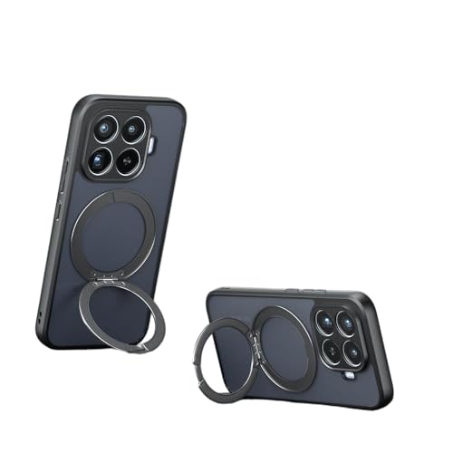 Image of Compatible with Xiaomi 17T Pro Case Cover,Compatible with Xiaomi 17T Pro 5G 2602EPTC0G Built-in 360Rotating Magnetic Mount Matte Translucent Phone Protective Case Black