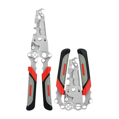 Image of 14-in-1 Multifunction Wire Stripper Cutter Pliers Automatic Crimping & Cutting Tool Electrical Wire Twisting, Dividing & Bending Pliers for Electricians, Technicians & DIY Wiring