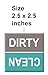 Dishwasher Magnet Clean Dirty Sign, Strong Clean and Dirty Magnet for Dishwasher (Turquoise and Gray Design)