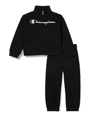 Champion Legacy Back To School Sweatsuits G-Ultralight Powerblend Terry Full Zip Chándal Deportivo, Nero, 11-12 Years para Niñas
