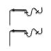 Umbra Adjustable Bracket for Double Drapery Rod, Set of 2, Antique Bronze