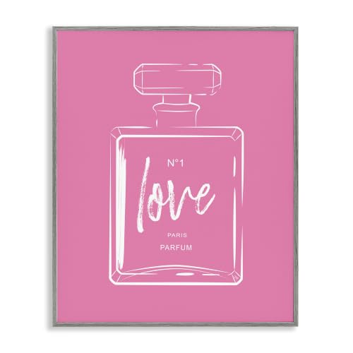 Casual Glam Perfume Love Calligraphy, 11 x 14 Inch Framed Giclée Print