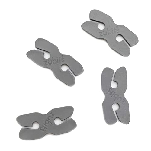 Zubits Z-Clips Replacement Shoelace Clips - No Tie Shoelaces for Sneakers, Boots, Athletic, Cleats, Adjustable Slip On Laces for Kids & Adults, Works with Flat, Round, Thick & Wide Shoe Laces - 4 Pack
