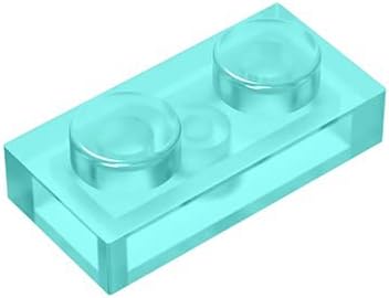 Classic Building Plate 1x2 100 PCS, Compatible with Major Brand Parts and Pieces 3023, Colour:Dark Grey
