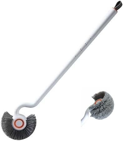 Toilet Bowl Wand Outdoor Aquarium Scrubber with Long Handle, Slim Bathroom Angled Toilet Tank Cleaning Brush, Japanese Rigid Non-Curl Scrub Brush with Curved Bristles, Deep Clean Dead Corner