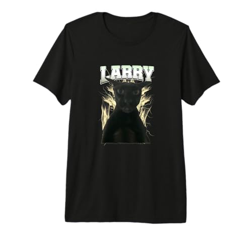 Funny Evil Larry Cat Dank Brainrot Meme Gifts, Cat Meme Premium Tri-blend T-Shirt