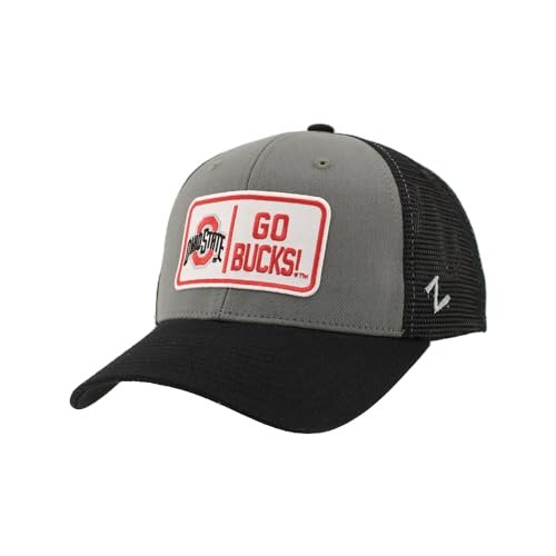Ohio State Buckeyes NCAA Officially Licensed Snapback Hat Big Rig Patch Gray Black Defer