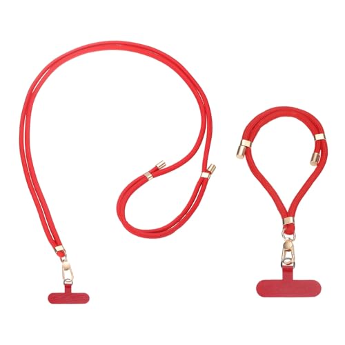 Cordon de téléphone portable universel rouge uxcell : sangle tour de cou et poignet ajustables