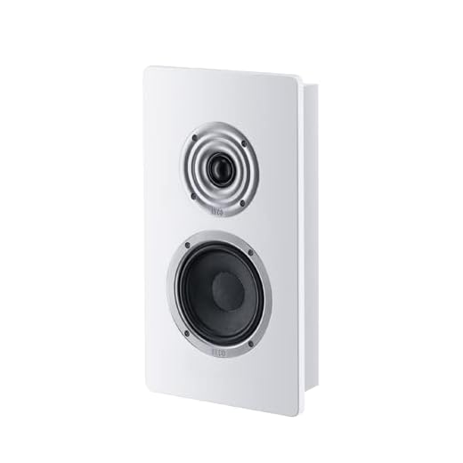 HECO Ambient 11 F 2-Way 4" Wall Speaker Pair in White with Integrated Metal Wall Bracket for Horizontal and Vertical mounting…