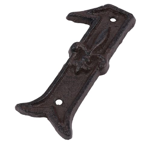 SOESFOUFU Vintage Cast Iron Door Number Metal House Sign with Screws Rustic Decorative Address Plaque for Home Mailbox Office Apartment Easy DIY Installation