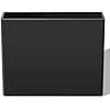 Heyzier Rectangular Planter Box for Outdoor Plants, Large Tall Resin Garden Pots for Front Porch, Patio, Indoor (Black, 25 x 21 inch)