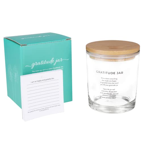 Personal Gratitude Jar with Note Cards, Inspiring and Motivational Self-Reflection Tool