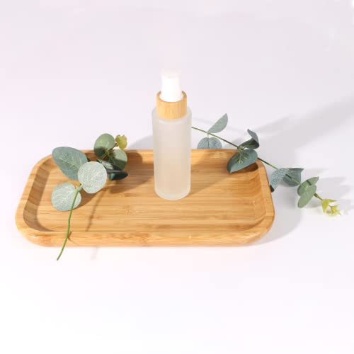 COSIDEA 6PCS Empty Bamboo 60 ml frosted gray glass spray bottle with fine mist sprayer, suitable for Watery products, etc. (Bamboo spray)3