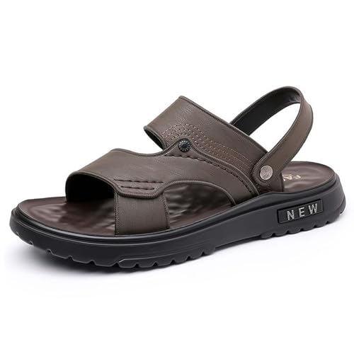 Men's Summer Casual Open Toe Flat Sandals Breathable Comfortable Slip On Walking Shoes for Beach Driving Daily