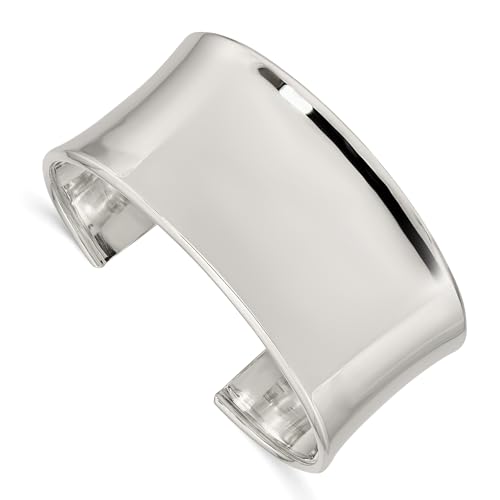 IceCarats 925 Sterling Silver 30mm Cuff Bangle Bracelet