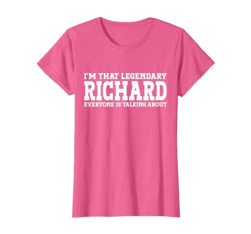 Richard Personal Name Funny Richard T-Shirt, Women, Pink Heather, XX-Large