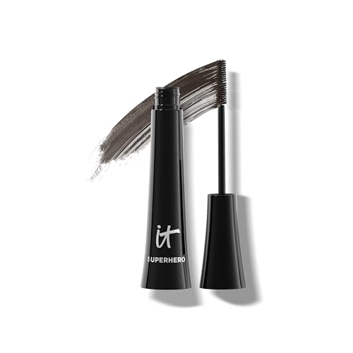 IT Cosmetics Superhero Mascara – Brave Brown, Volumizing & Lengthening