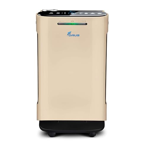 Image of Forus Air Purifier for Home & Office, H13 HEPA 3-in-1 filter, Covers Up to 500 Sqft Area Removes 99.99% Pollutants, Allergens, Pet Dander, Smoke, Dust, virus & Pollens| PM 2.5 | 2-Year Warranty (GR)