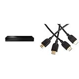 Panasonic DP-UB154EG-K Ultra HD Blu-ray Player in schwarz & Amazon Basics Hochgeschwindigkeits-HDMI-Kabel 2.0, Ethernet, 3D, 4K-Videowiedergabe und ARC, 1,8 m, 2er-Pack