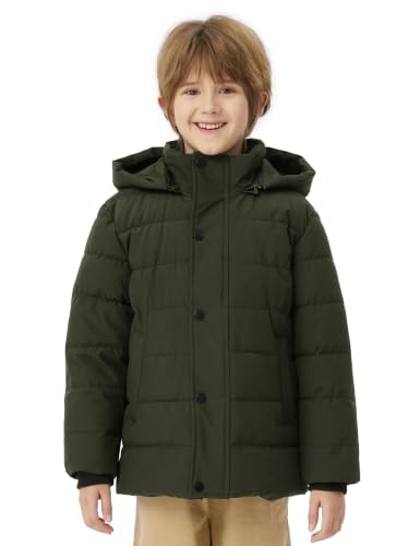 Image of wantdo Boys' Winter Coat Thick Puffer Jacket Snow Wear With Removable Hood