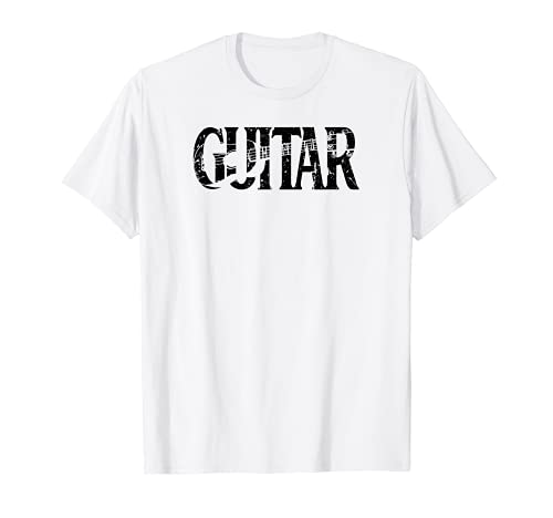 Guitarist Music Band Guitar Player T-Shirt, White