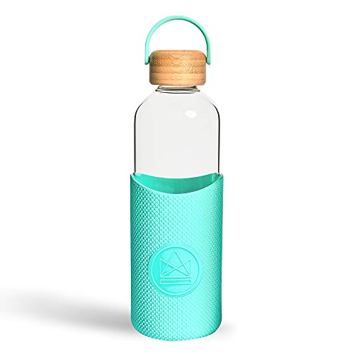 Neon Kactus Glass Water Bottle, Free Spirit, 1000 ml