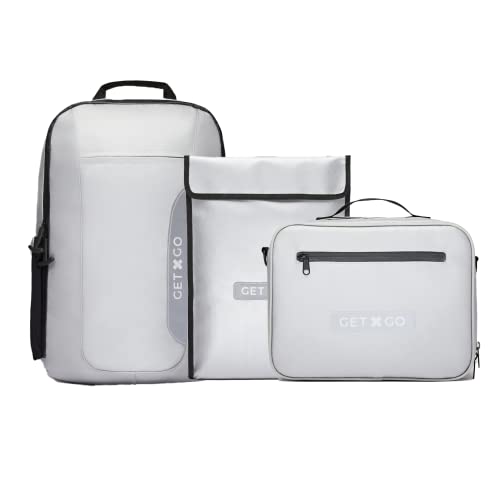 GetxGo: Fireproof Bag, Document Pouch and Organizer Kit Combo - Important Document Organizers for Home, Money, Cash, Passport. Size 20 x 13.5 x 5 inches