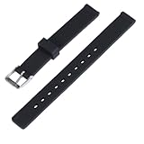 minkissy Cinturino di Ricambio per Orologio 16 Mm in Silicone Nero Regolabile Unisex Adatto per Smartwatch e Bracciali Fitness