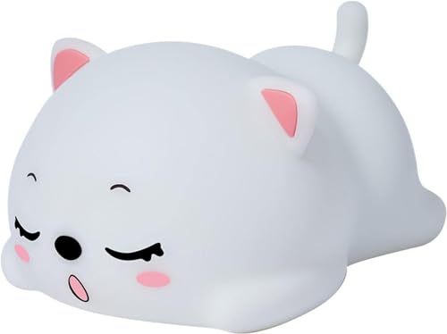 Image of Night Lamp For Bedroom, Cute Lamp, Kids, Birthday Gift, Valentine Gift Girlfriend, Rechargeable, Bpa-Free - Silicone Cloud (Rabbit Lampled, White)