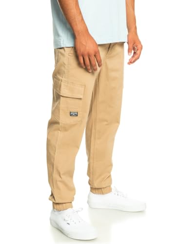 Pantalon cargo Quiksilver marron 33 avec finitions cuffed ajustées - 3