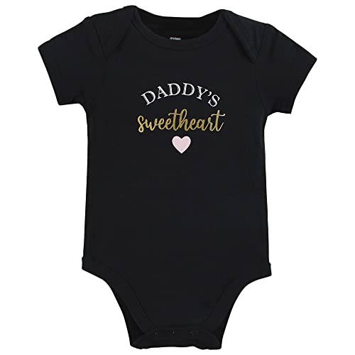 Hudson Baby Unisex Baby Cotton Bodysuits, Mom Dad Toile, 6-9 Months - Thumbnail 5
