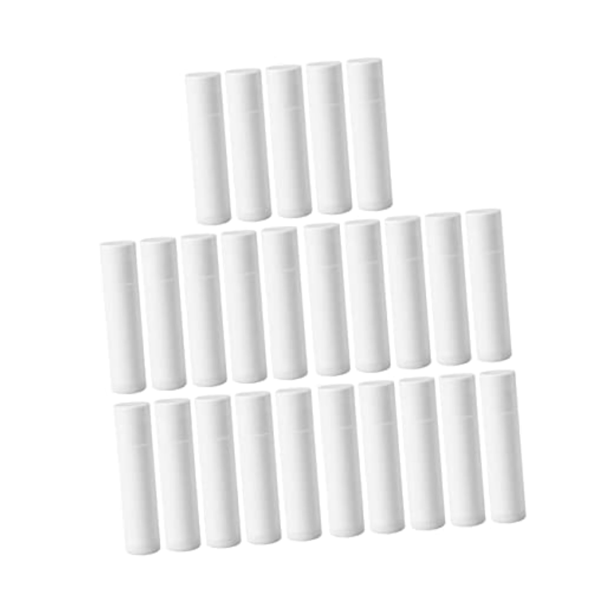 Tube Bulk Set of 25 Empty Plastic Tubes with Caps