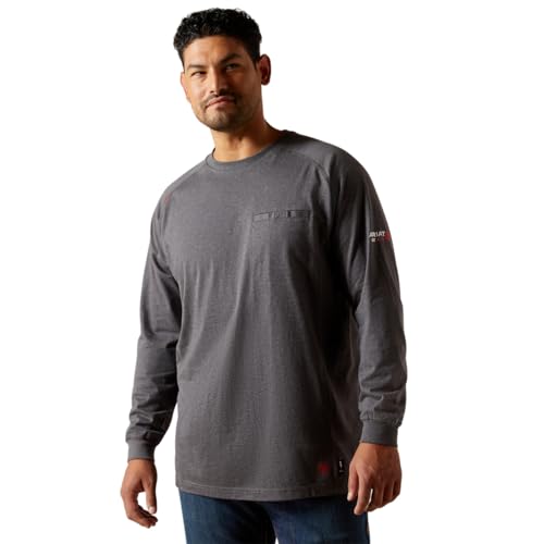 Image of ARIAT Men FR Air Lineman T-Shirt Charcoal Heather