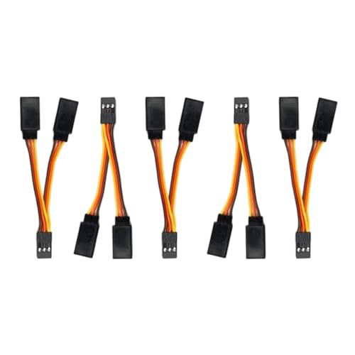 Asukohu 5pieces 30core Servo Y - Cable alargador de silicona para Futabas para electrónica de helicóptero de corta distancia