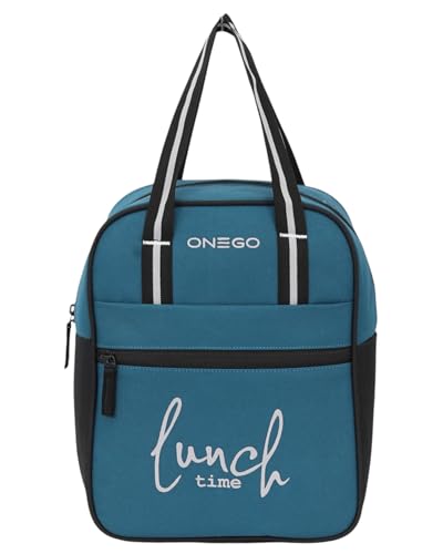 Image of Durable & Lightweight Lunch Bag | Trendy Water-Resistant Tiffin Bag & Meal Holder for Office, School, Travel & Picnic, Stylish, Insulated Design for Men, Women & Kids. (T-Blue)