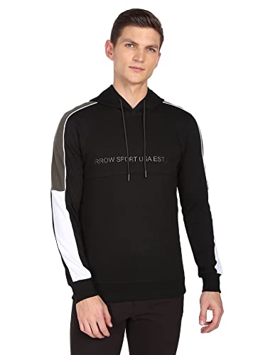 Image of Arrow Men's Cotton Hooded Neck Sweatshirt