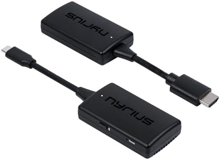 Nyrius Orion Prime Wireless USB-C to HDMI Video Transmitter & Receiver, Plug & Play Extender, Stream Full HD 1080p up to 150ft from PC, Laptop, Mobile Phone, Tablet to a TV or Projector (TDD21)