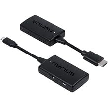 جهاز إرسال واستقبال فيديو لاسلكي Nyrius Orion Prime من USB-C إلى HDMI، وموسع التوصيل والتشغيل، وبث Full HD بدقة 1080 بكسل حتى مسافة 150 قدمًا من الكمبيوتر الشخصي أو الكمبيوتر المحمول أو الهاتف المحمول أو الجهاز اللوحي إلى التلفزيون أو جهاز العرض TDD21