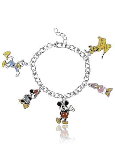 Mickey Mouse and Friends Charm Bracelet Official License, 6.75+1