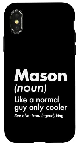 Mason Like A Normal Guy Only Cooler Legend King �t�@�[�X�g�l�[�� �X�}�z�P�[�X iPhone X/XS �p
