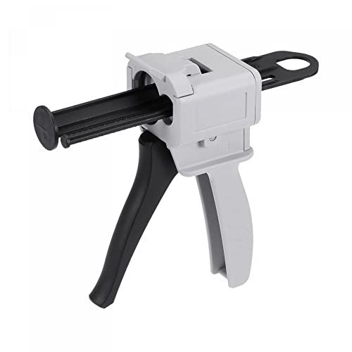 uxcell 50ml Manual AB Epoxy Resin Mixing Applicator Dispenser Gun with Glue Mixing Rate of 10:1