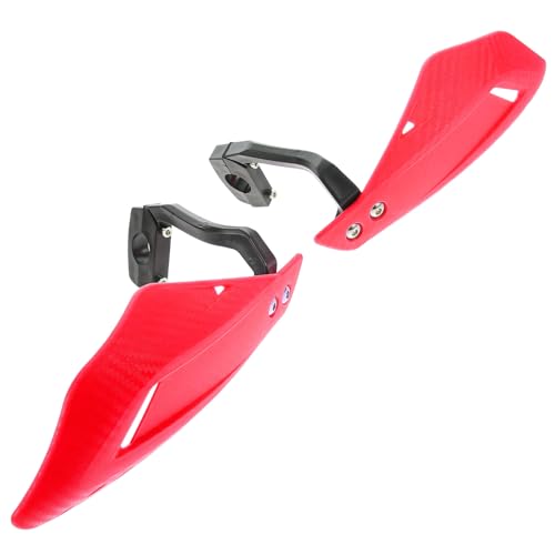 Hemobllo Protège-mains de Vtt Universels Rouge Haute Résistance Protection Guidon Moto Tout Usage Toutes Saisons Protection Levier Freins Quads Off-road