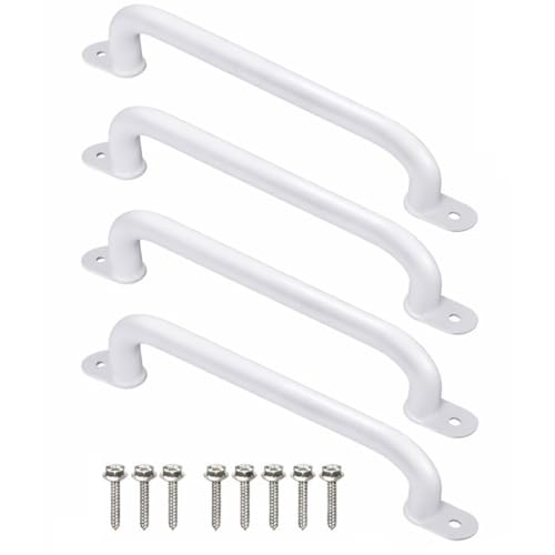 Image of 48cm Long Metal Playground Safety Handle Monkey Bars for Kids Backyard (Pack of 4), Jungle Gym for Indoor Outdoor Playground Playset Handle Accessories for Playhouse, White